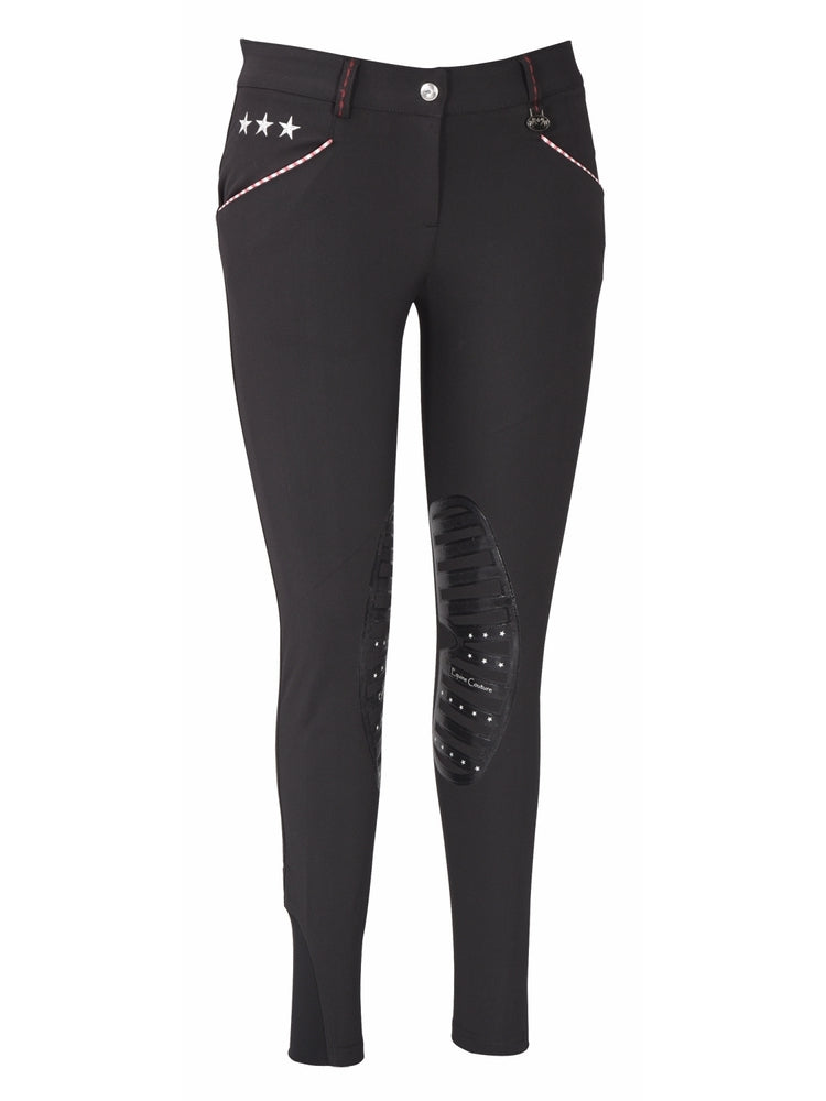 Equine Couture Ladies Stars & Stripes Silicone Knee Patch Breeches