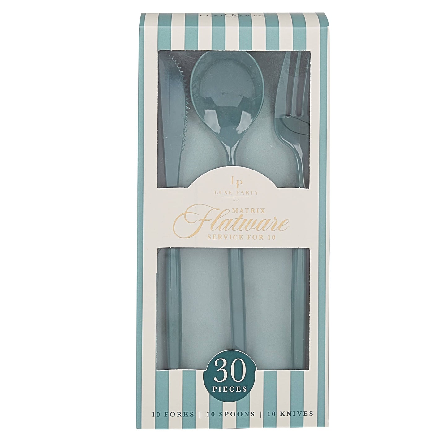 Matrix Sage Plastic Cutlery Set | 30 Pieces
