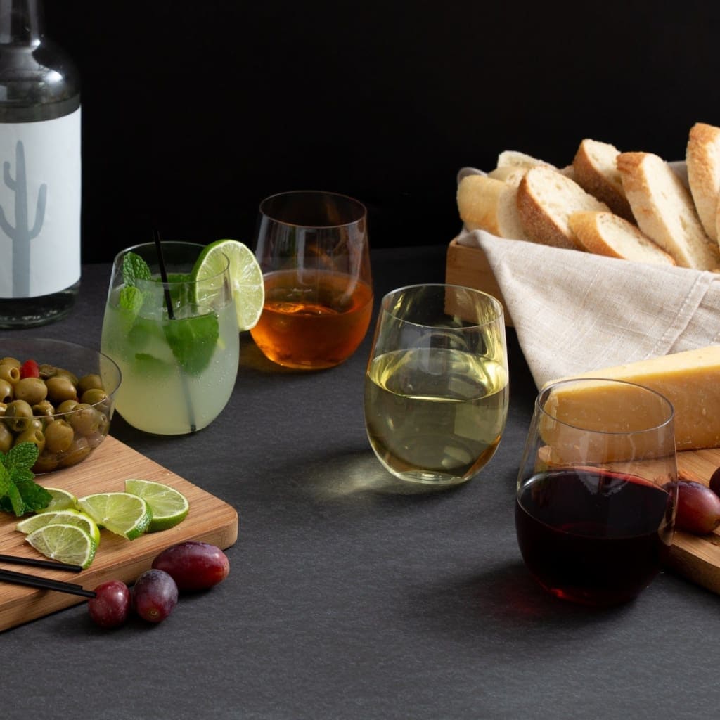 Upscale Round Clear 16 Oz. Plastic Wine Goblets | 6 Cups