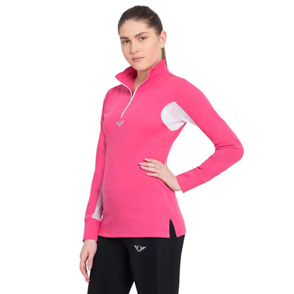 TuffRider Ladies Long Sleeve Ventilated Technical Sport Shirt – UV Protection, Quick-Dry, Mesh Undersleeves