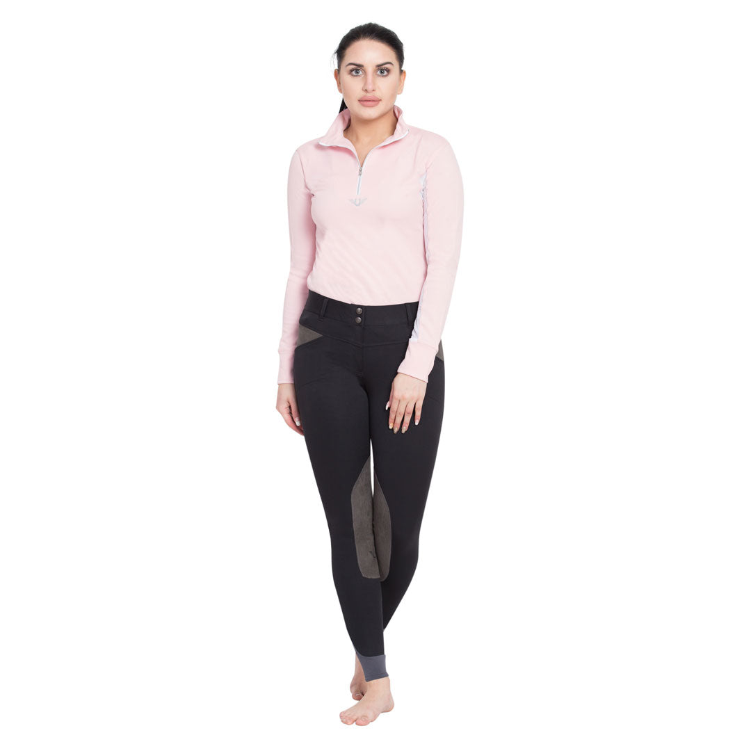 TuffRider Ladies Long Sleeve Ventilated Technical Sport Shirt – UV Protection, Quick-Dry, Mesh Undersleeves