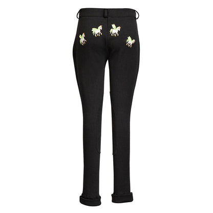 TuffRider Children's Unicorn Unifleece Pull-On Knee Patch Winter Jodhpurs