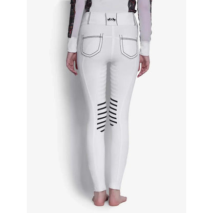Equine Couture Saddle Stitch Extended Knee Patch Ladies Breeches