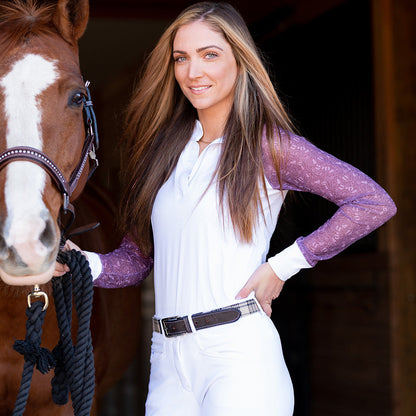 Equine Couture Women Smyrna Printed Long Sleeve Show Shirt
