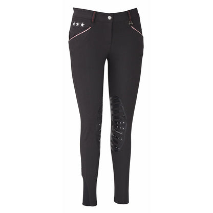 Equine Couture Ladies Stars & Stripes Silicone Knee Patch Breeches