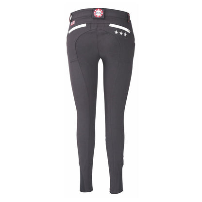 Equine Couture Ladies Stars & Stripes Silicone Knee Patch Breeches