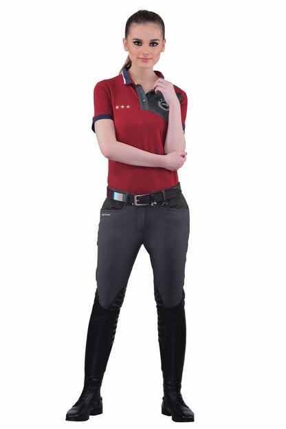 Equine Couture Ladies Oslo Silicone Knee Patch Breeches