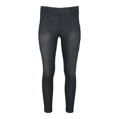 Equine Couture Ladies Denim Full Seat Silicon Tights with Phone Pocket