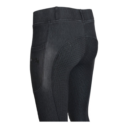 Equine Couture Ladies Denim Full Seat Silicon Tights with Phone Pocket