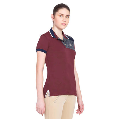 George H Morris Ladies Hunter Short Sleeve Polo Sport Shirt