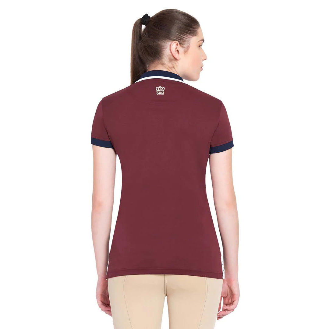 George H Morris Ladies Hunter Short Sleeve Polo Sport Shirt