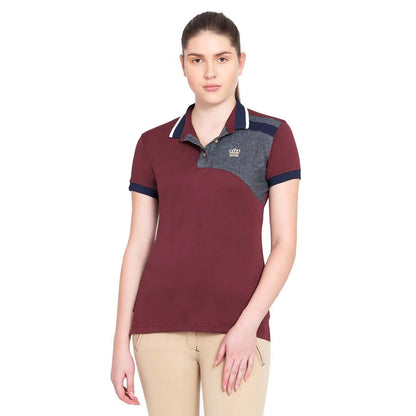 George H Morris Ladies Hunter Short Sleeve Polo Sport Shirt