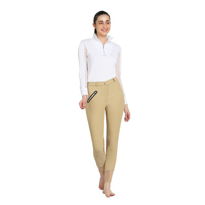 TuffRider Tiffany Ribbed Breech With Silicone Knee Patch