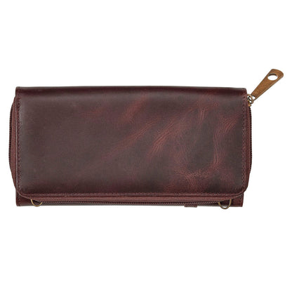 AWST Int'l Snaffle Bit Leather Cross Body Wallet