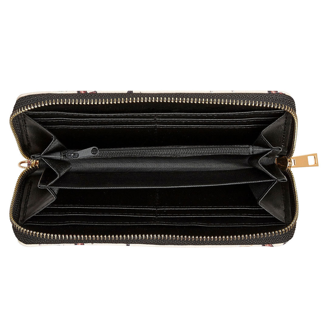AWST Int'l Lila Horses All Over Clutch Wallet