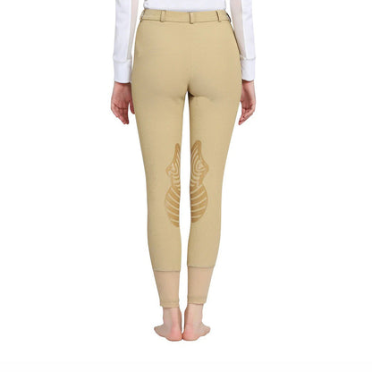 TuffRider Tiffany Ribbed Breech With Silicone Knee Patch