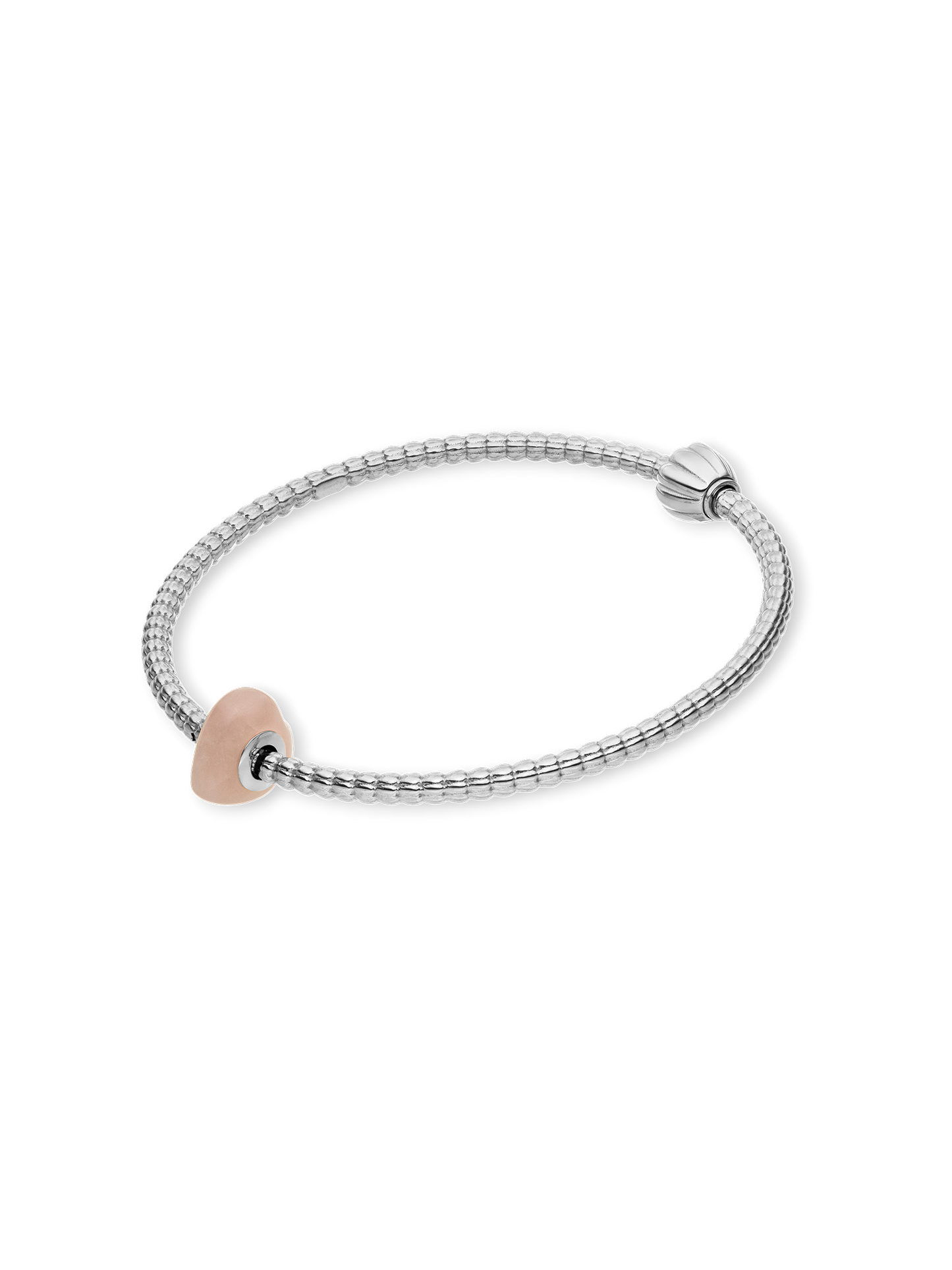 LEI Rosequarz Heart Charm