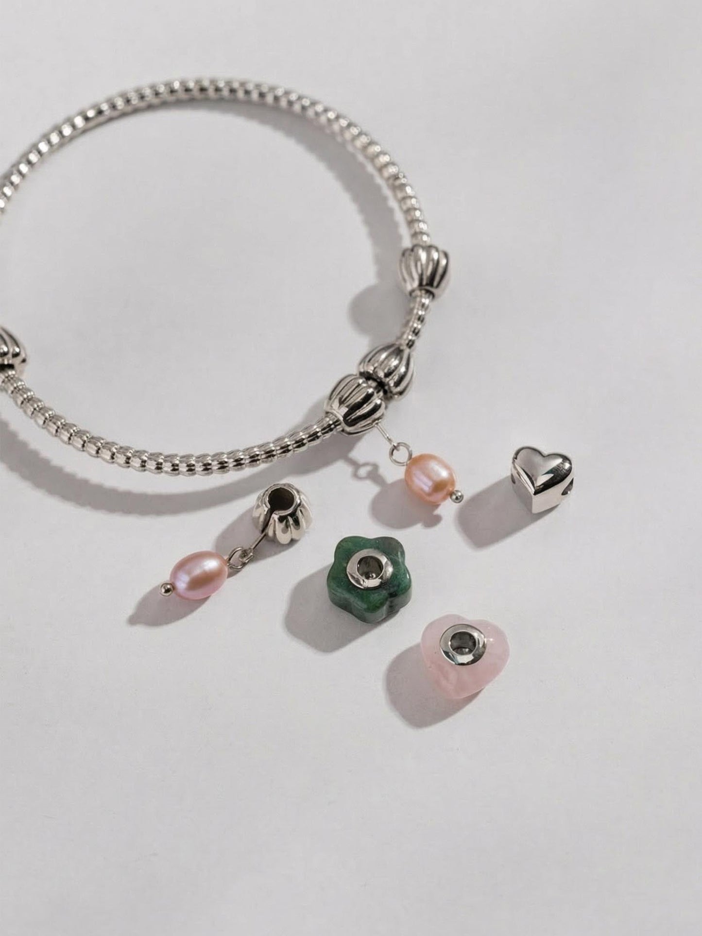 LEI Rosequarz Heart Charm