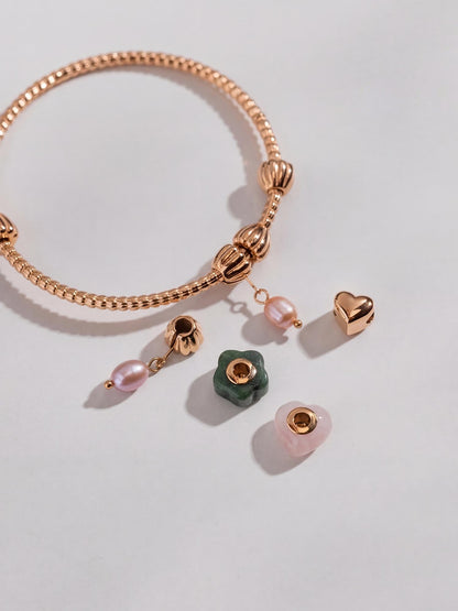 LEI Jade Flower Charm