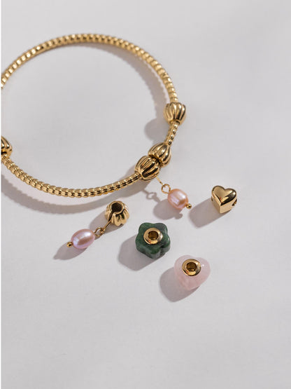 LEI Jade Flower Charm