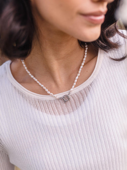 Charm Kette mit Perlen
