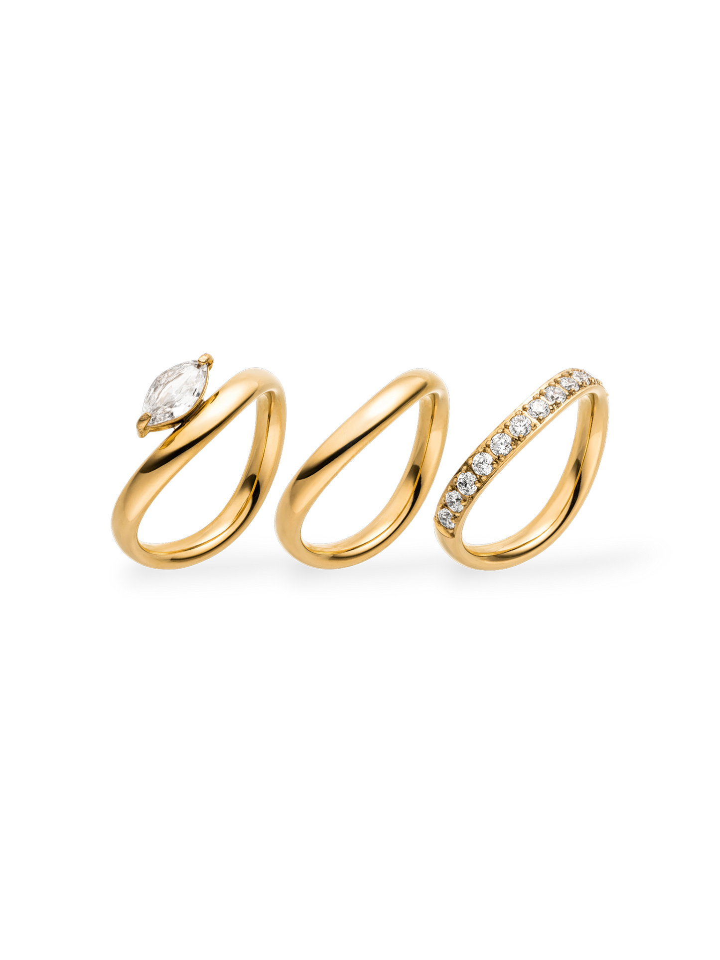 Lumi Trio Ring Set