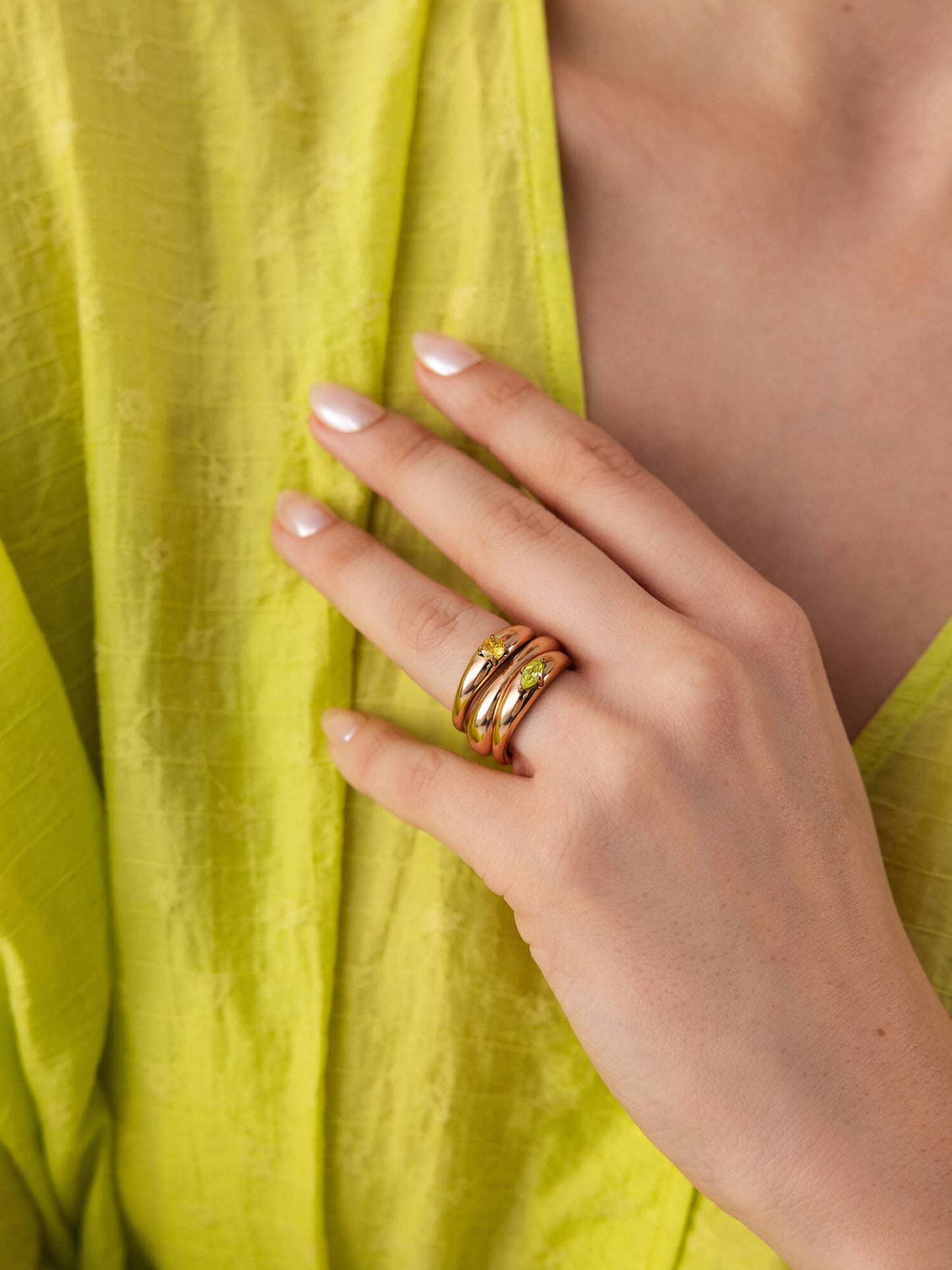 Soft Curve Ring Set