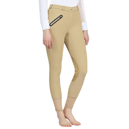TuffRider Tiffany Ribbed Breech With Silicone Knee Patch