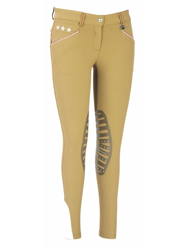 Equine Couture Ladies Stars & Stripes Silicone Knee Patch Breeches