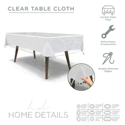 Premium Clear Vinyl Tablecloth Table Cover Protector