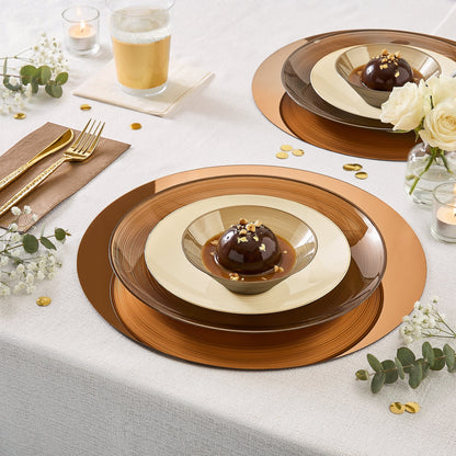 Transplant Brown Disposable Party Bowl Set | 12 Pack