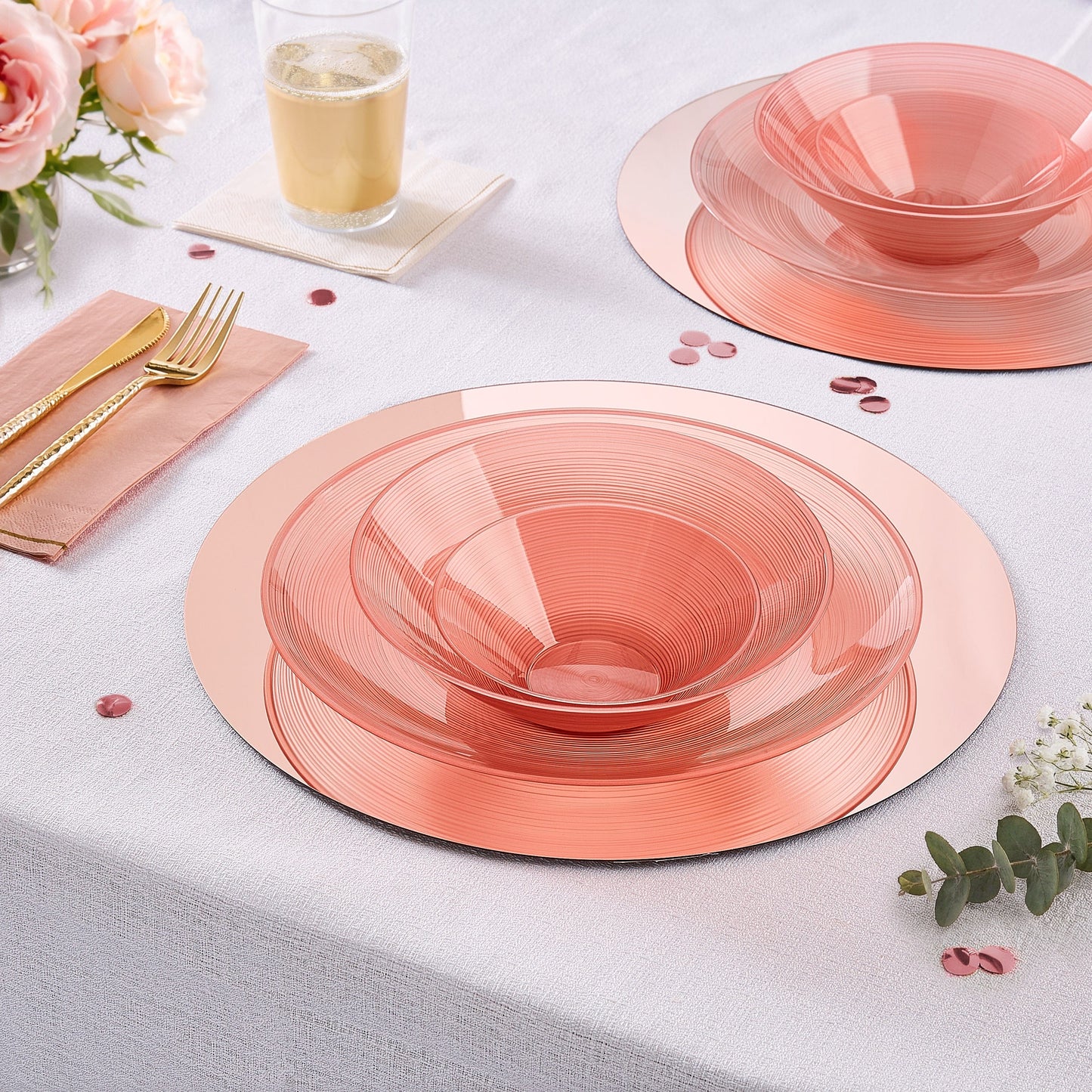 Transplant Rose Disposable Party Bowl Set | 12 Pack