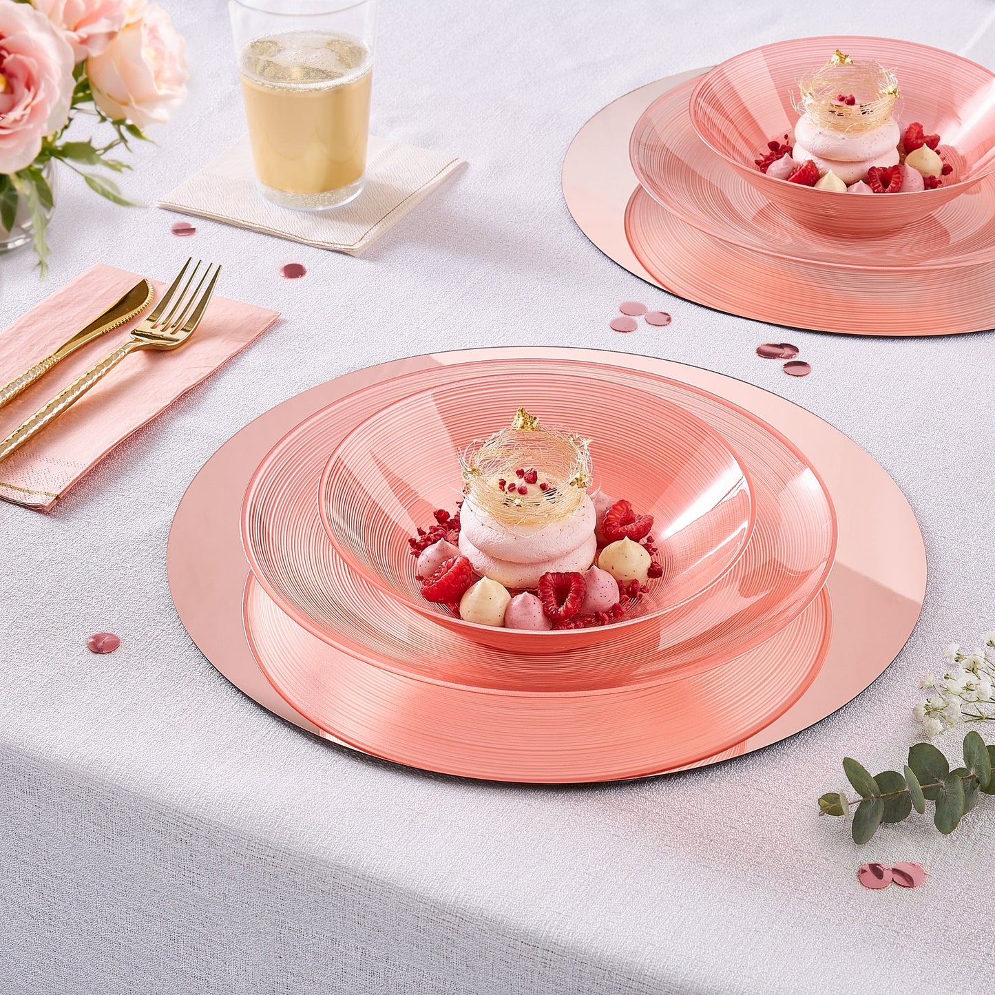 Transplant Rose Disposable Party Bowl Set | 12 Pack