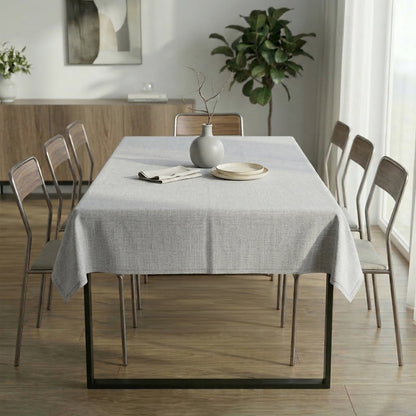Premium Silver Waterproof Polyester Tablecloth