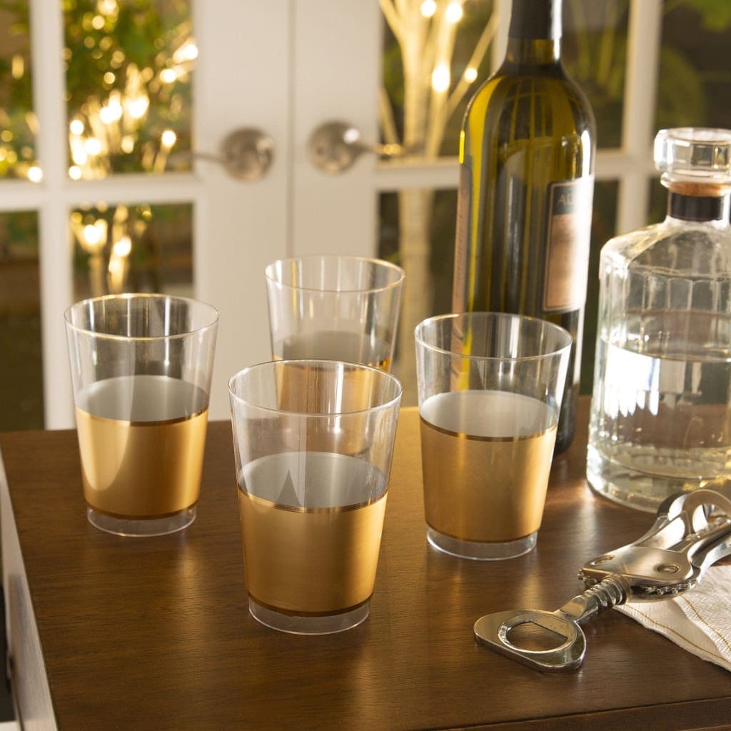Gold Plastic Cups | 20 Cups