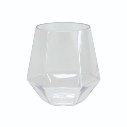 Upscale HEX Clear 12 Oz. Plastic Wine Goblets | 6 Cups