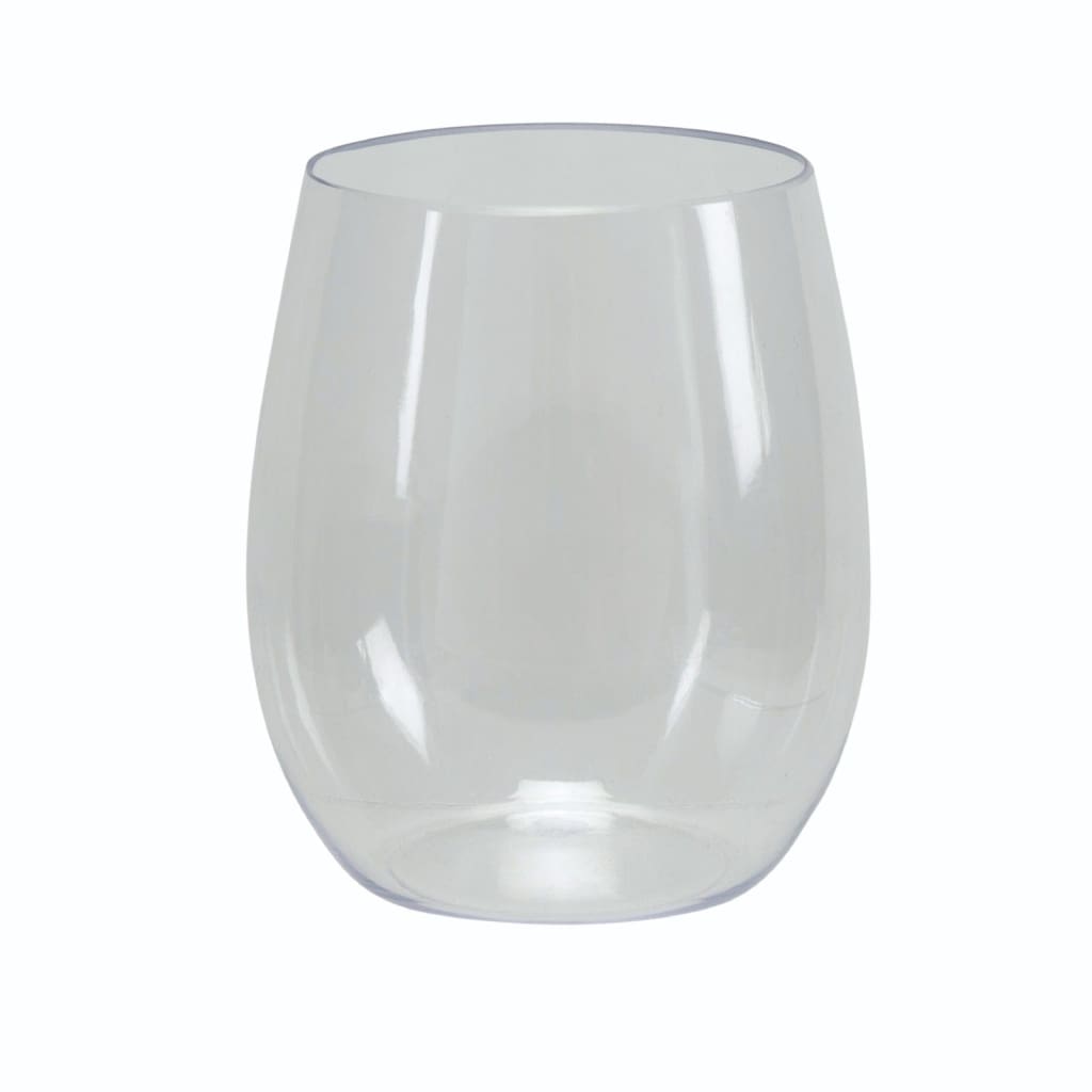 Upscale Round Clear 12 Oz. Plastic Wine Goblets | 8 Cups