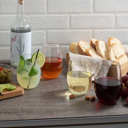 Upscale Round Clear 12 Oz. Plastic Wine Goblets | 8 Cups