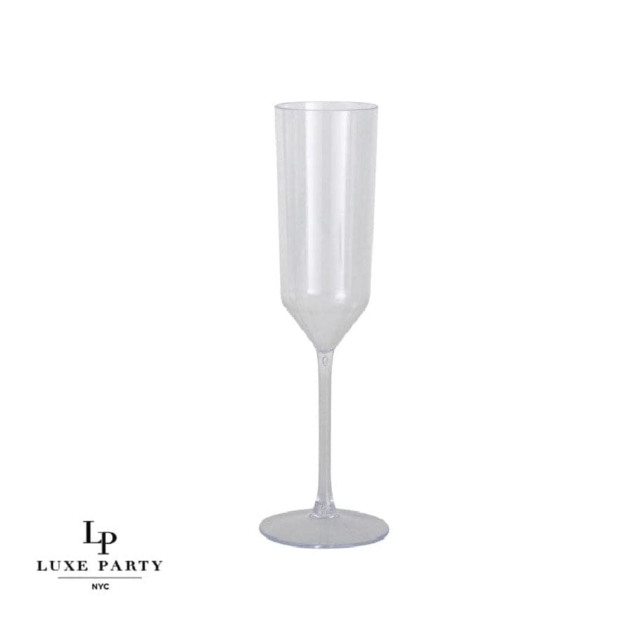 Upscale Round Clear Plastic Flute Cups | 4 Cups