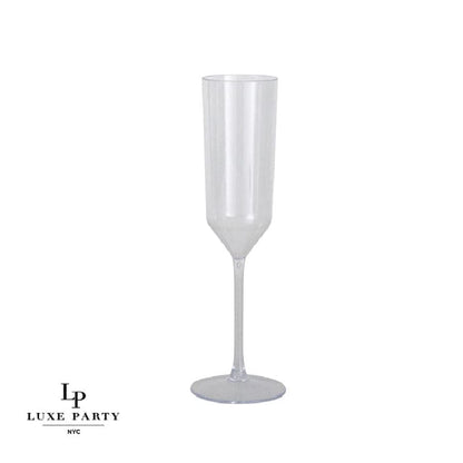 Upscale Round Clear Plastic Flute Cups | 4 Cups