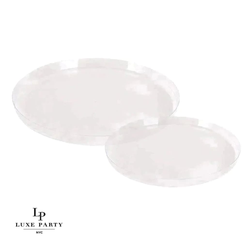Round Clear Walled Plastic Plates
