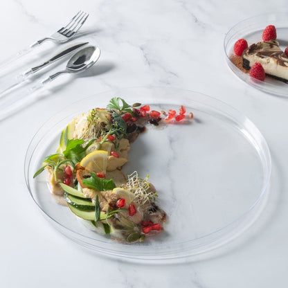Round Clear Walled Plastic Plates