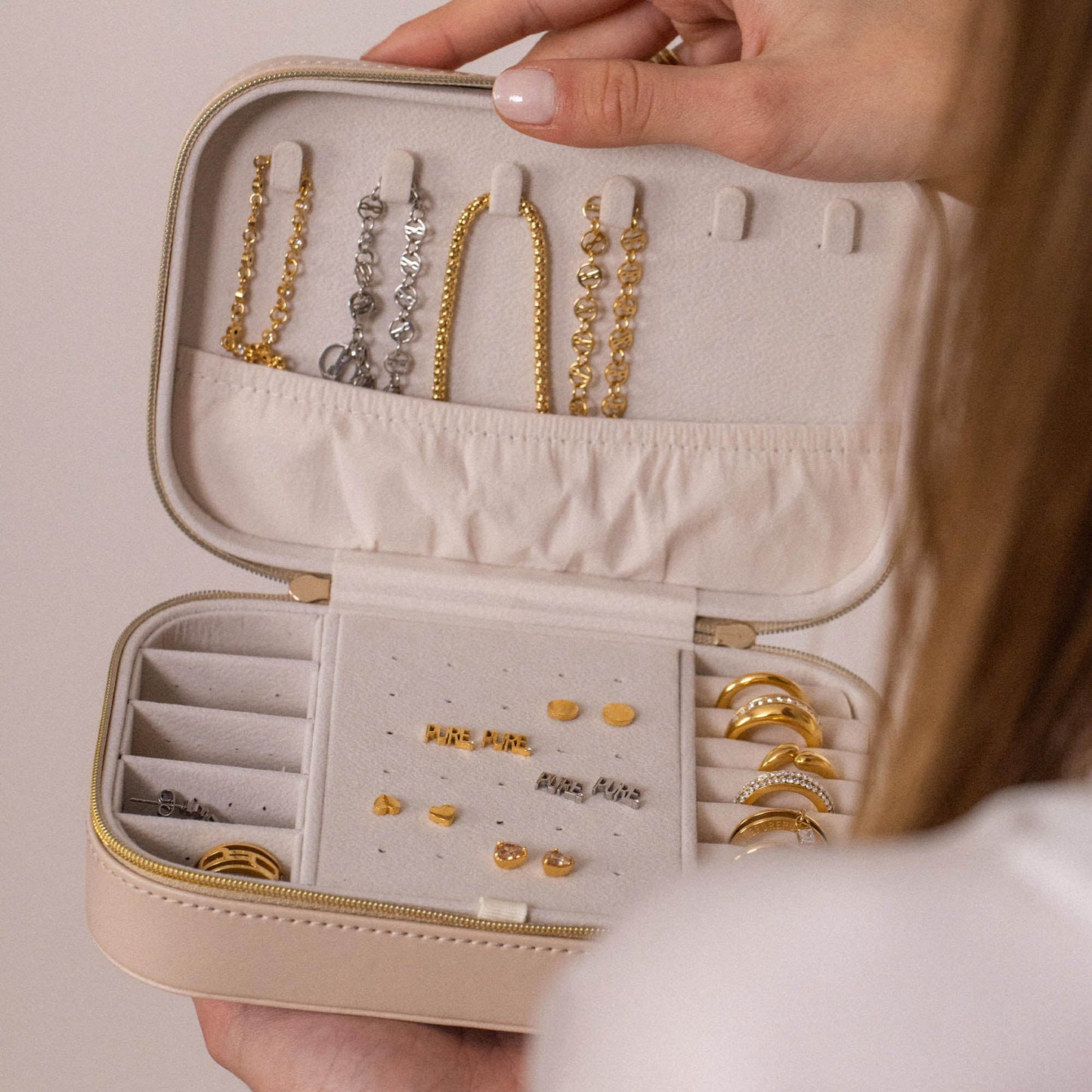 Premium Schmuck Box Beige